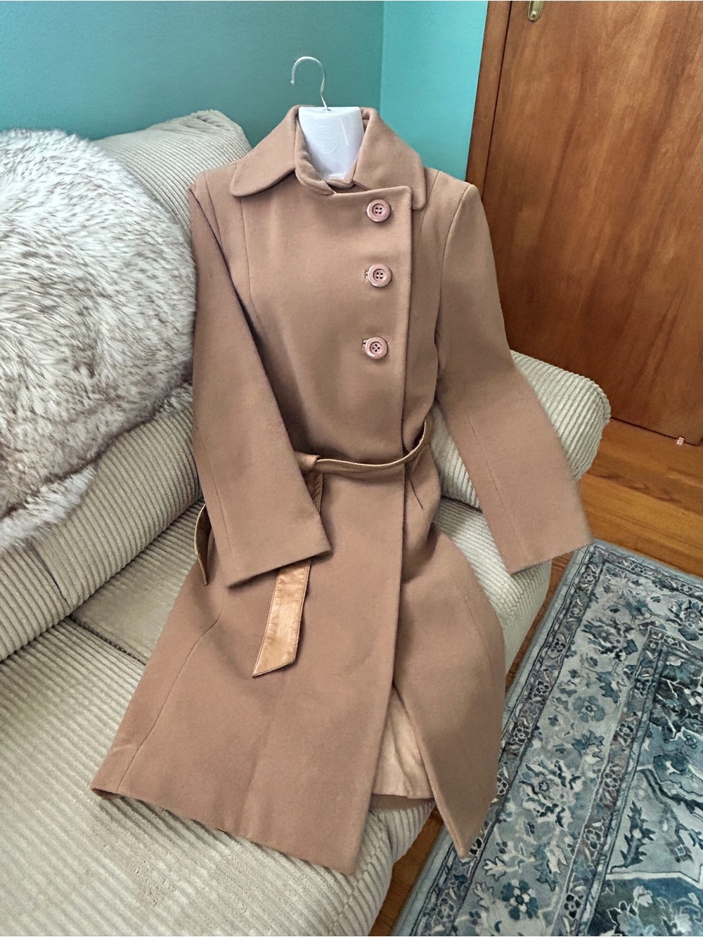 Mackage Camel/Tan Wool Trench Coat with Belt
